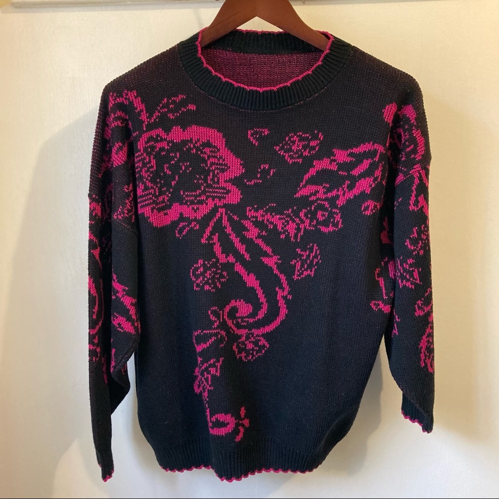 Funky Acrylic Sweater Large - Picture 3 of 5